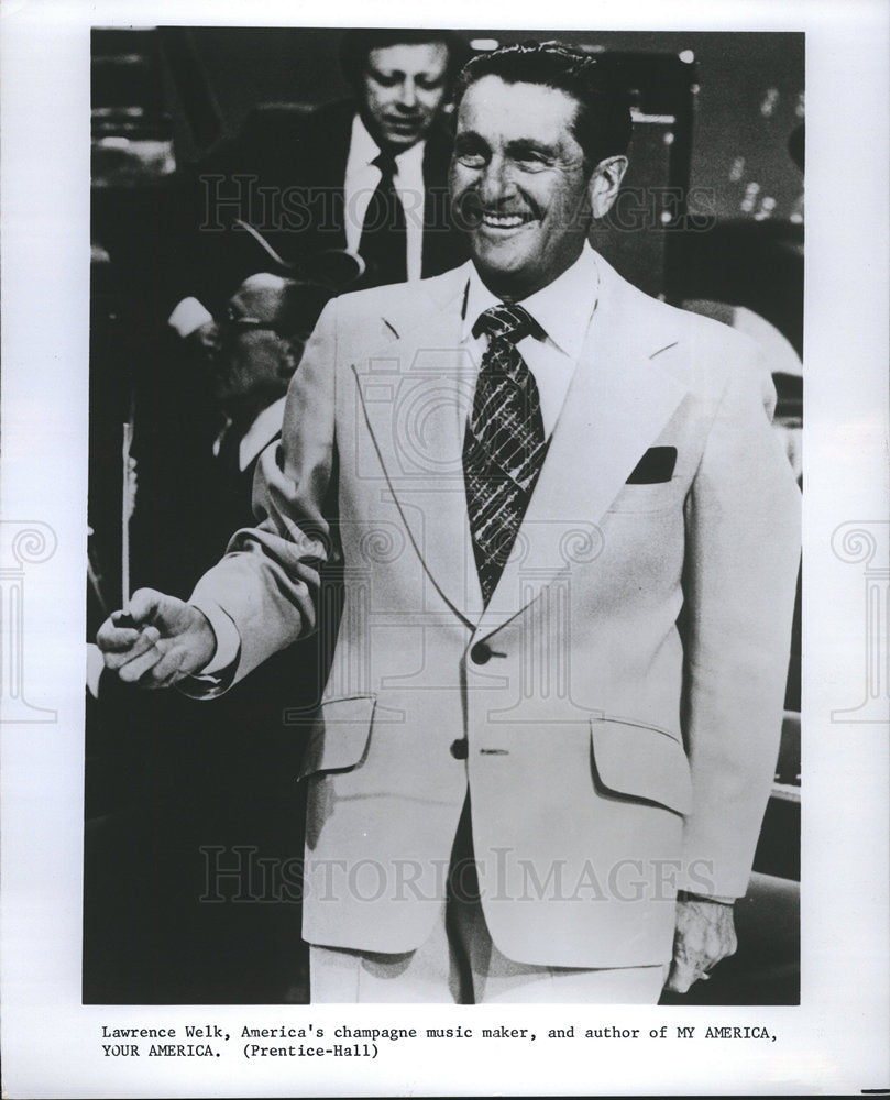 Lawrence Welk champagne music TV host-Historic Images