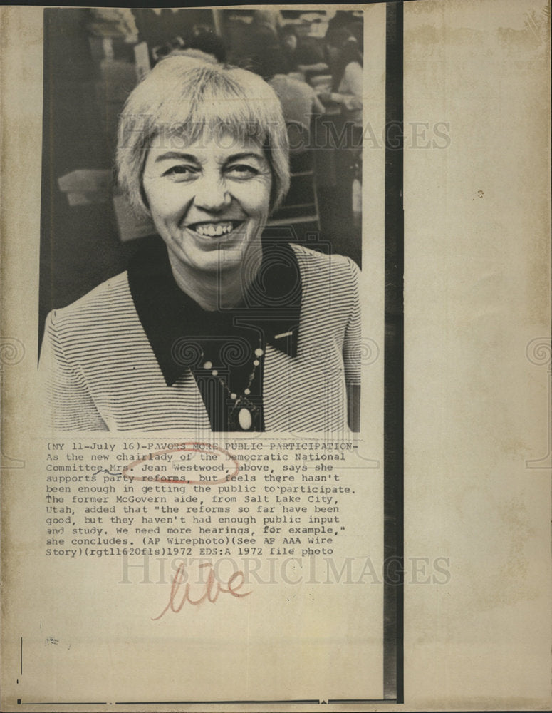 1972 Jean Westwood Politician-Historic Images