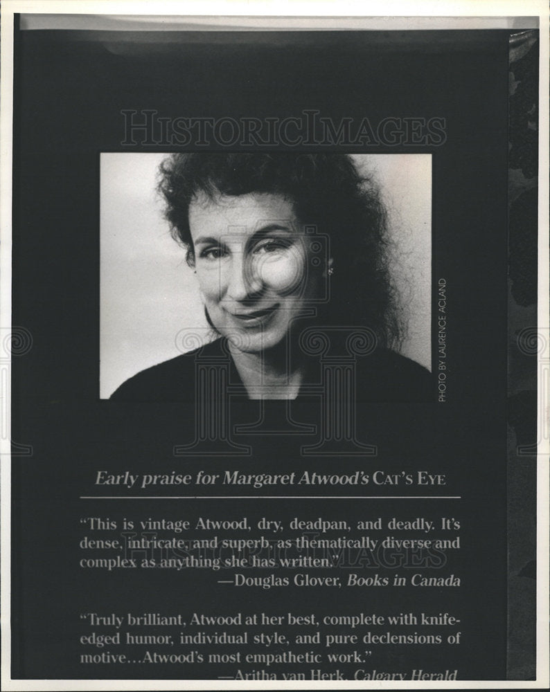 1989 Margaret Atwood releases Cat's Eye-Historic Images