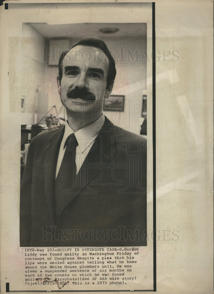 1974 G. Gordon Liddy Watergate burglar jail-Historic Images