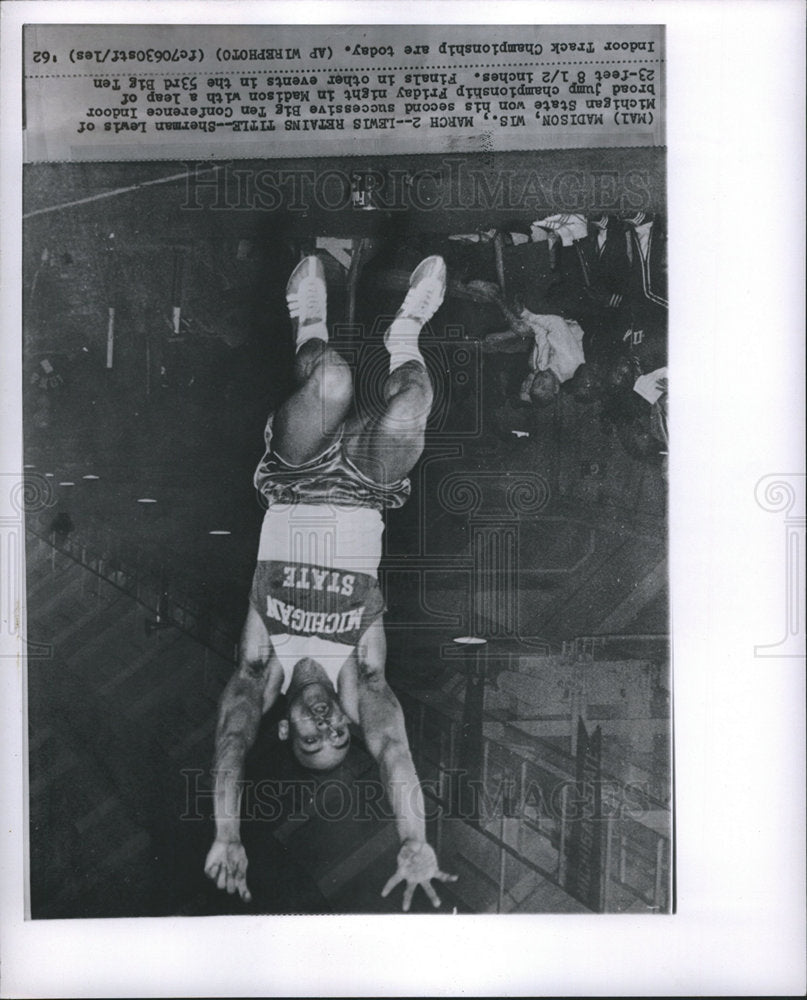 1963 Sherman Lewis Big Ten broad jump MI-Historic Images