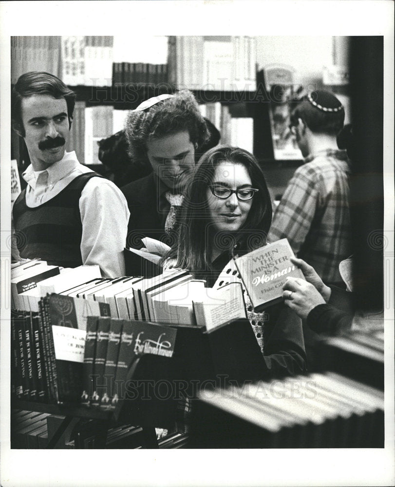 1971 Sally bookstore religion women-Historic Images