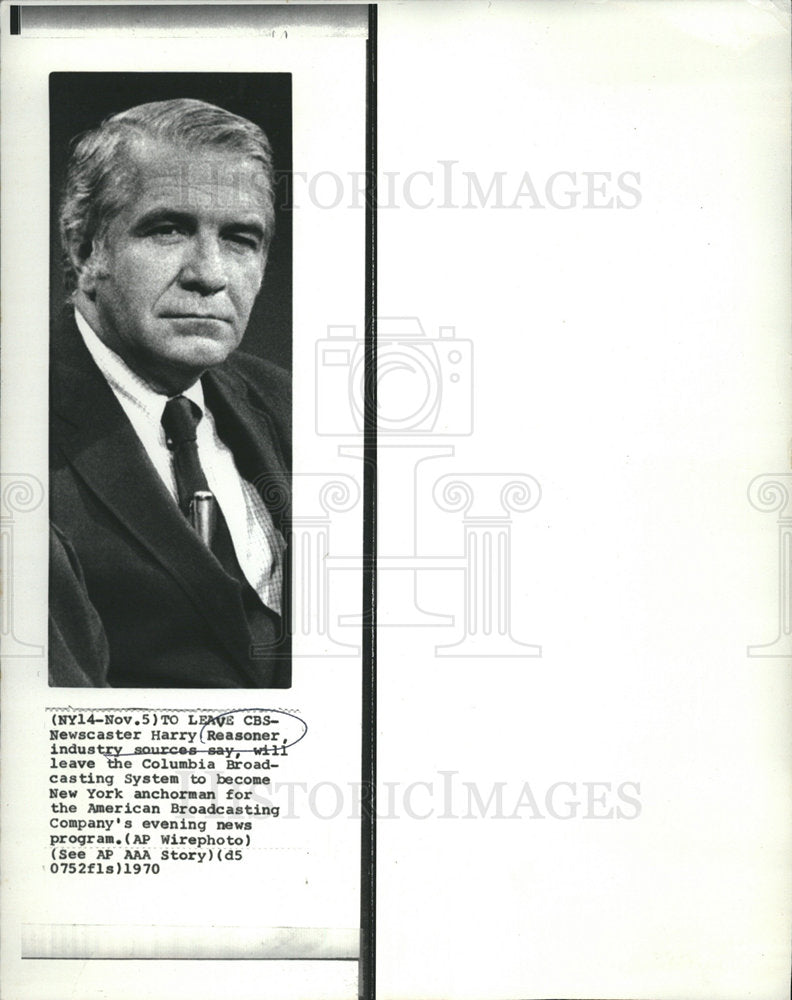 1970 Harry Reasoner, newscaster-Historic Images