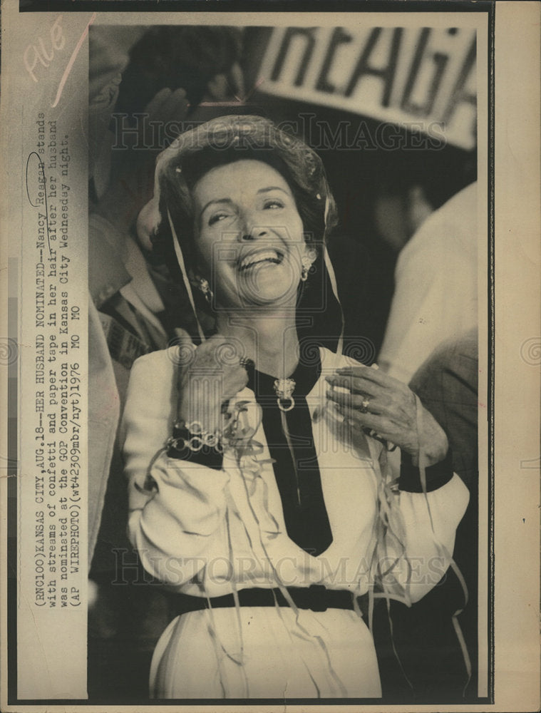 1976 Nancy Reagan celebrates nomination-Historic Images