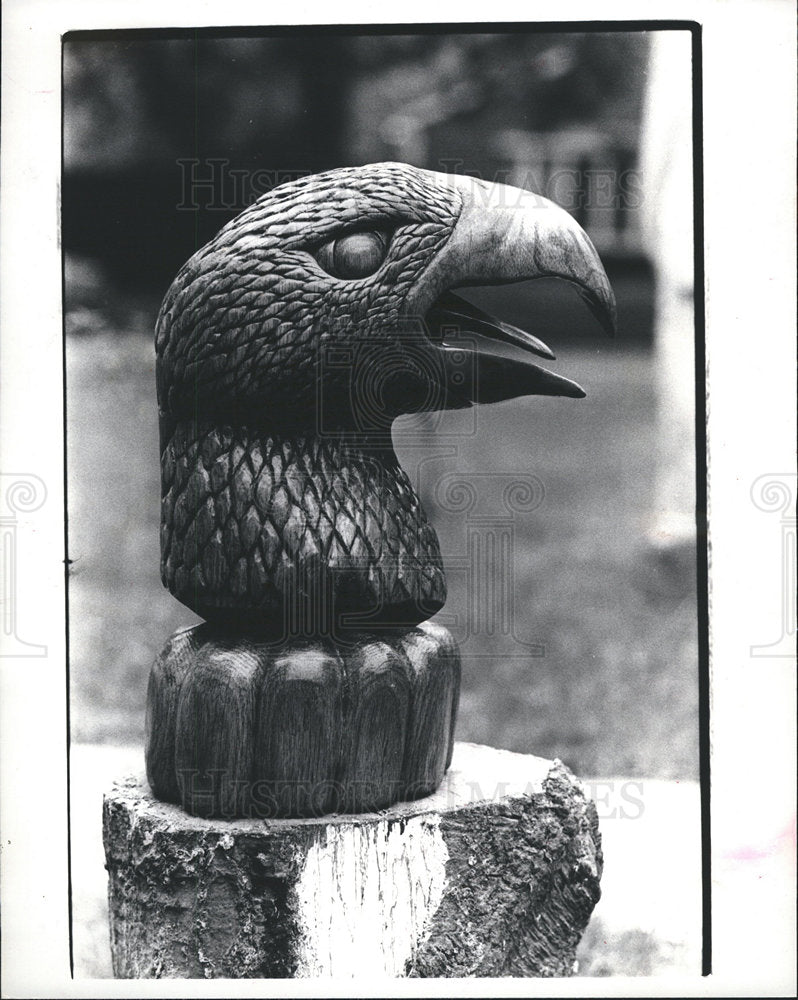 1981 Rakotz Sculptor Eagle head-Historic Images