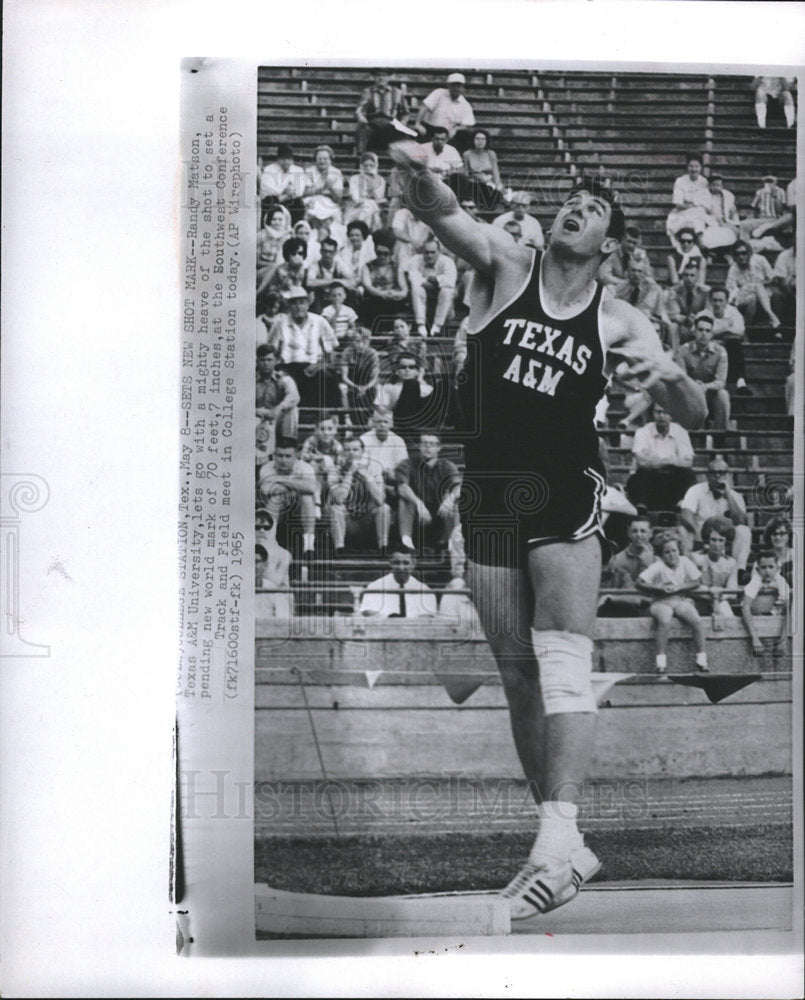 1965 Randy Matson Texas A M University Historic Images 1965-randy-matson-texas-a-m-university-historic-images