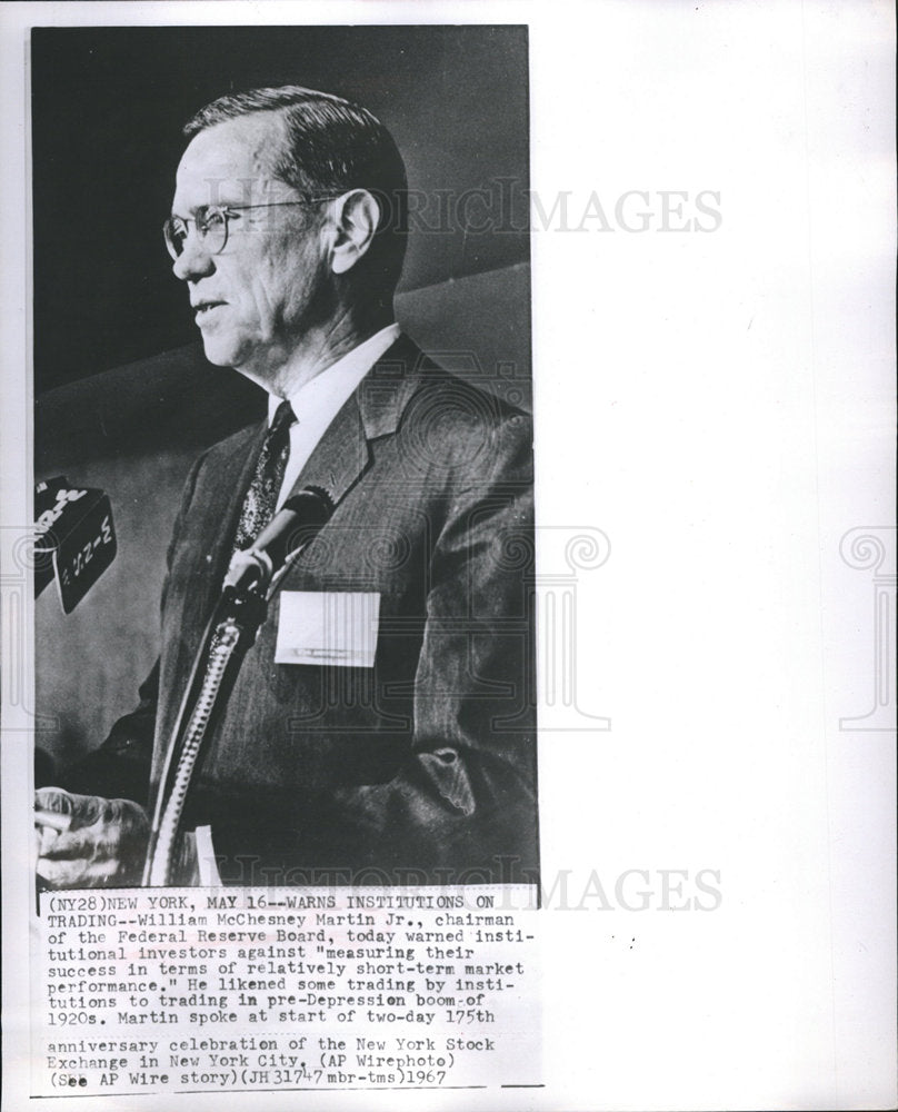 1967 William McChesney Martin Fed Reserve-Historic Images