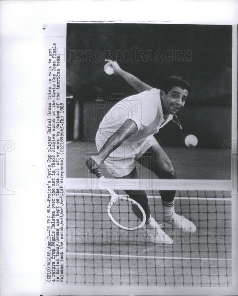 1965 Rafael Osuma tennis Davis Cup 1965-Historic Images