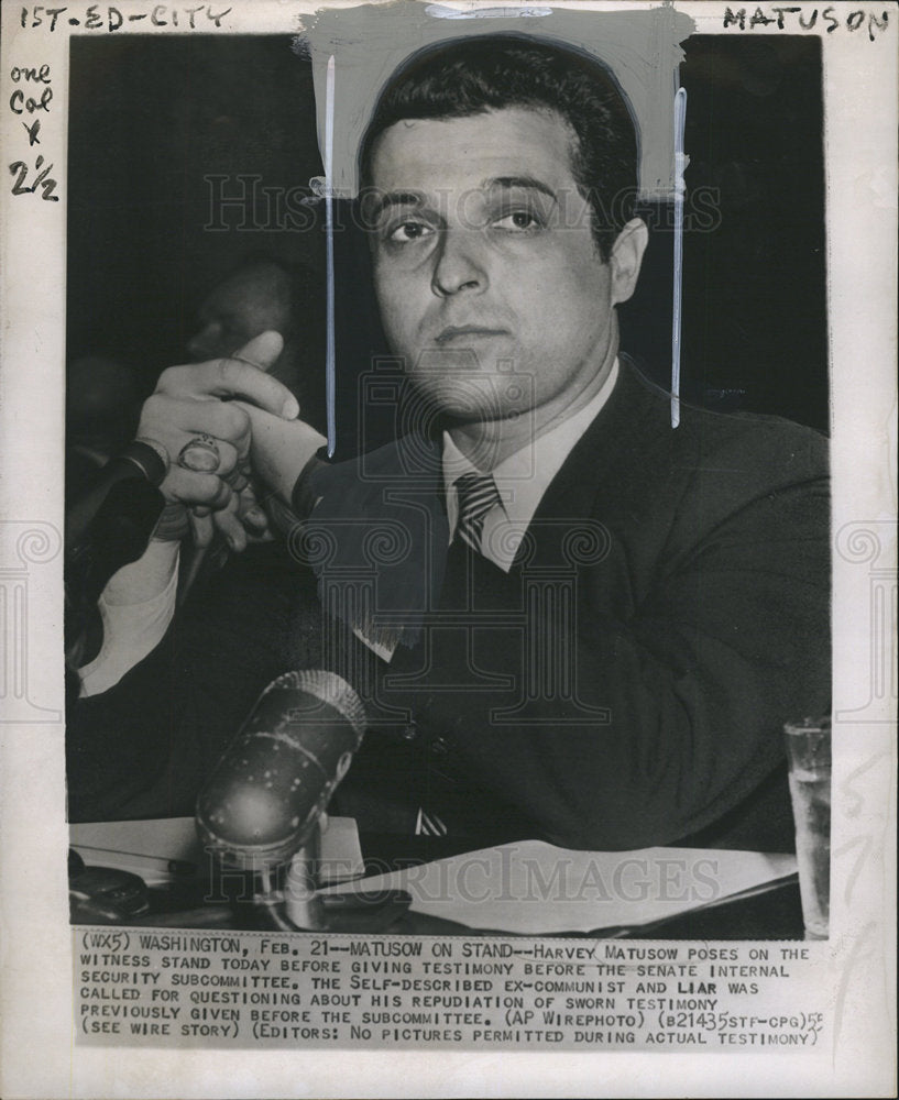 1965 Harvey Matusow testimony ex-communist-Historic Images