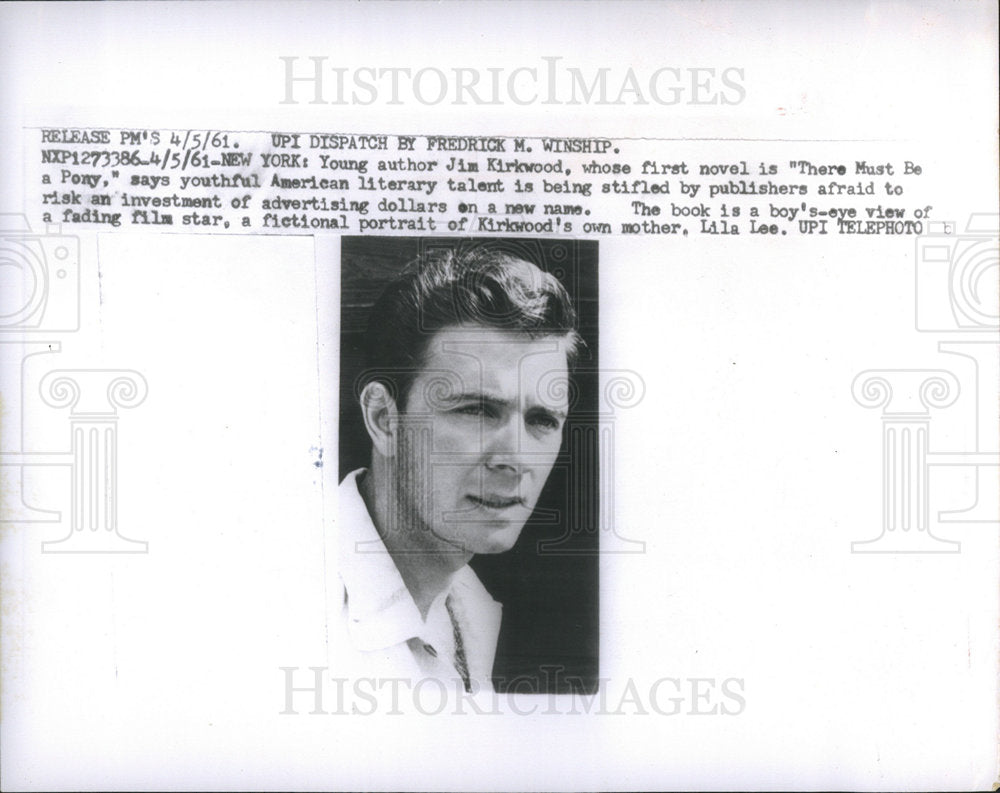 1961 Young author Jim Kirkwood-Historic Images