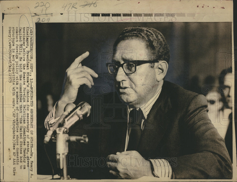 1973 President Nixon Henry Kissinger-Historic Images