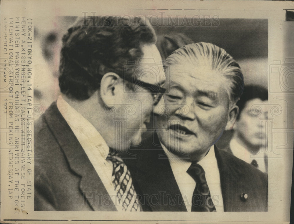 1973 Henry Kissinger Masayoshi Ohira-Historic Images