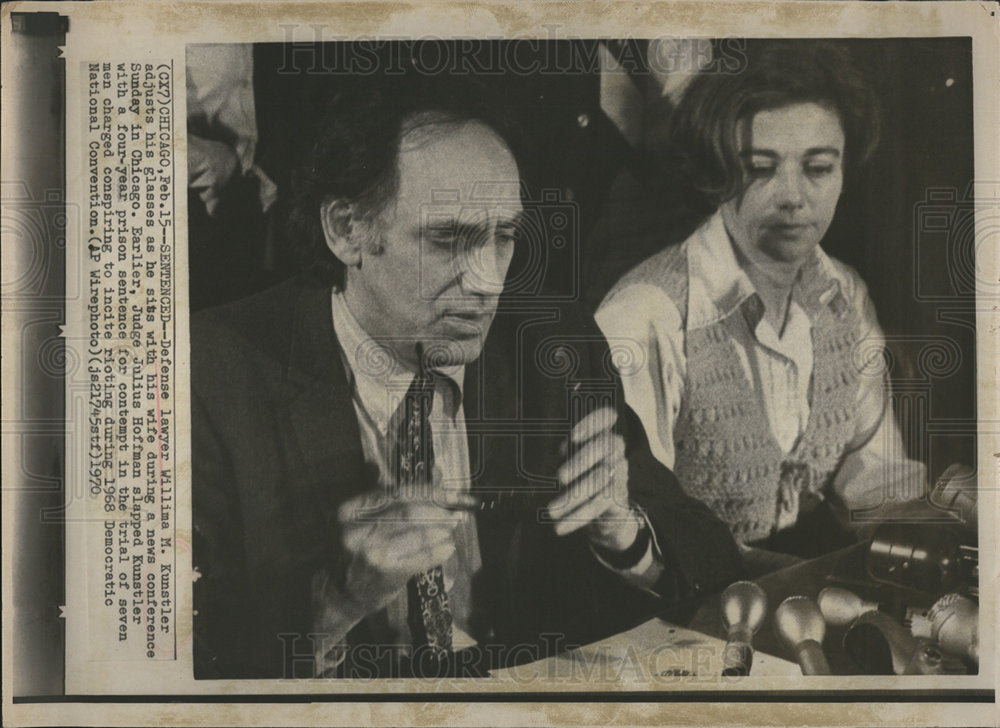 1970 William Moses Kunstler radical lawyer-Historic Images