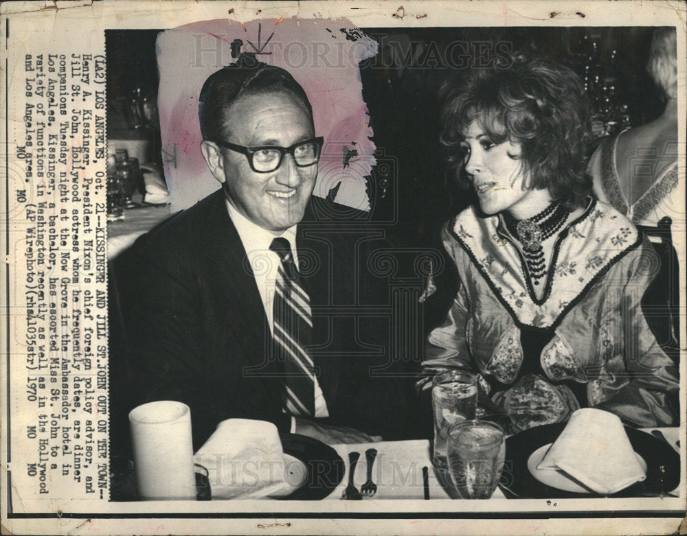 1970 Henry A. Kissinger Jill St. John Nixon-Historic Images