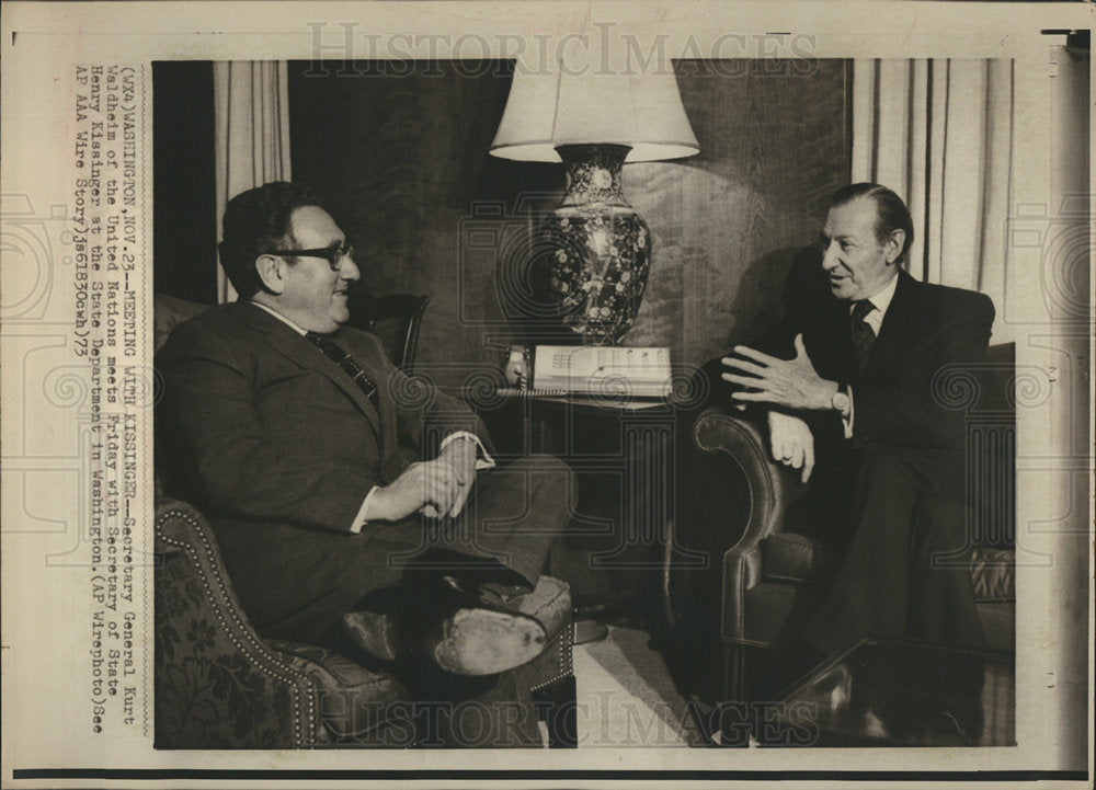 1979 Kurt Waldheim Henry Kissinger Meeting-Historic Images