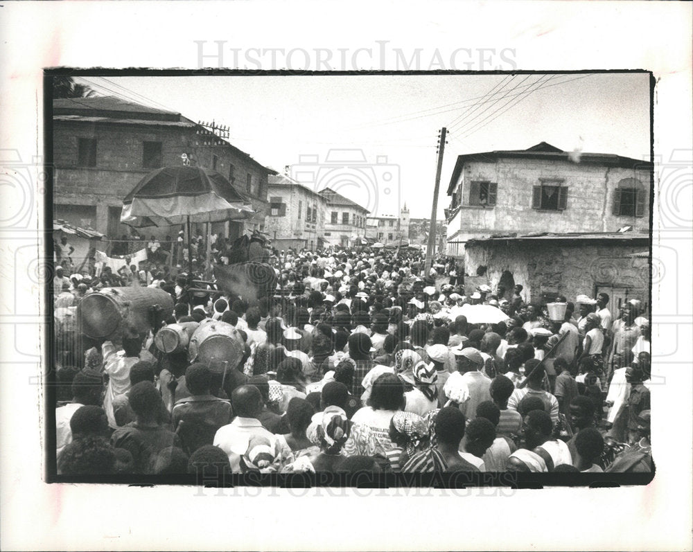 1988 Elmina Ghana Africa King Coronation-Historic Images