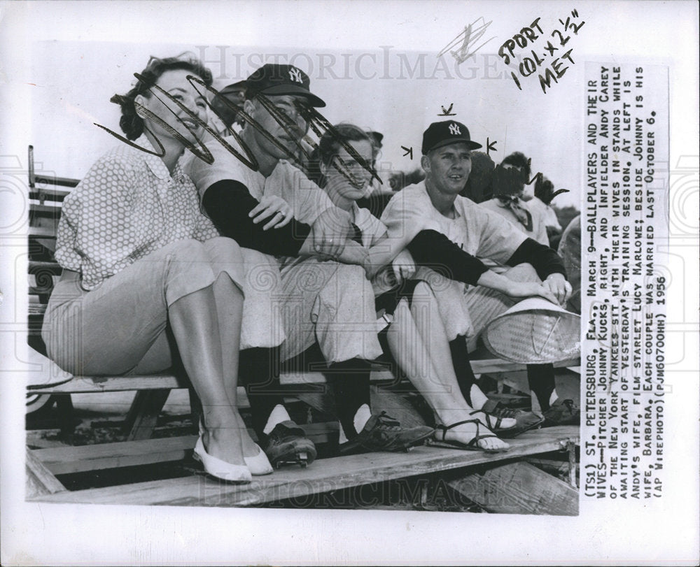 1956 Johnny Kucks New York Yankees baseball-Historic Images