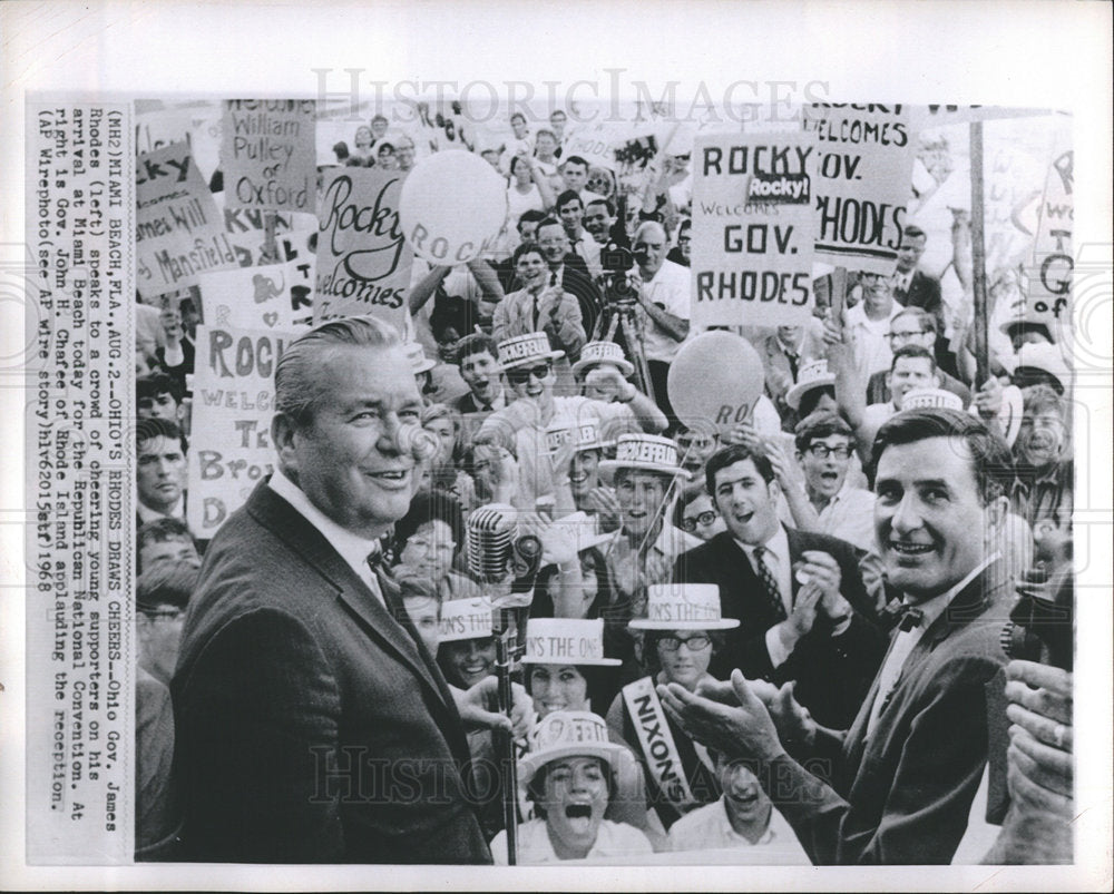 1968 James Rhodes John H. Chafee RNC crowd-Historic Images