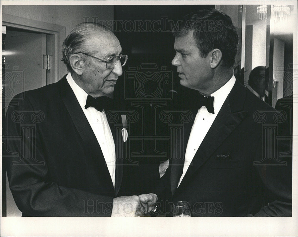 1984 Max Fisher businessman Joseph Hudson-Historic Images