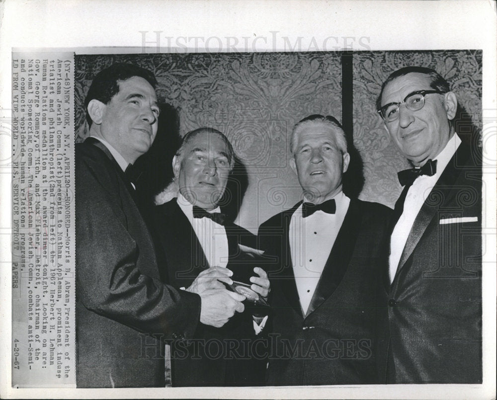 1967 Morris Abram Nathan Appleman award-Historic Images