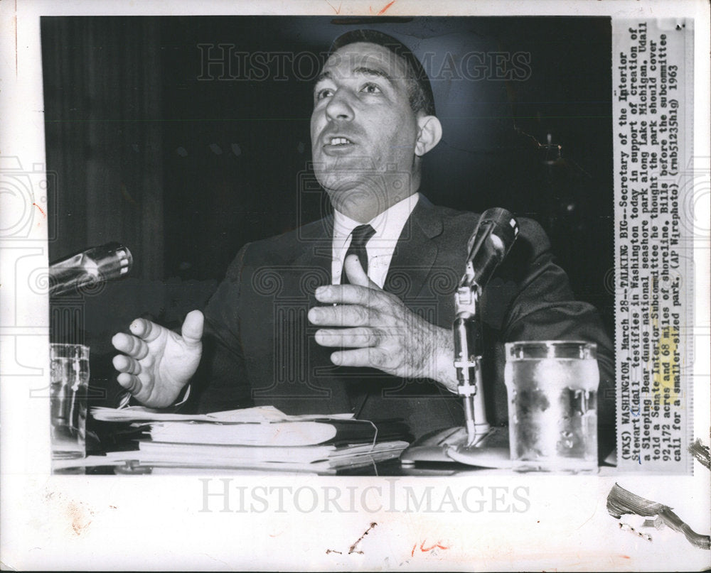 1963 Stewart Udall Washington Lake Michigan-Historic Images