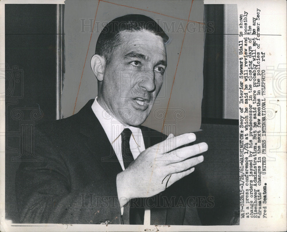 1961 Stewart Udall press conference-Historic Images