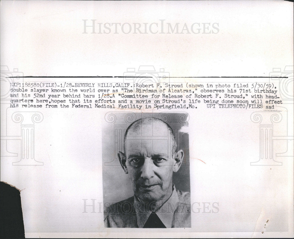 1961 robert stroud prisoner american-Historic Images