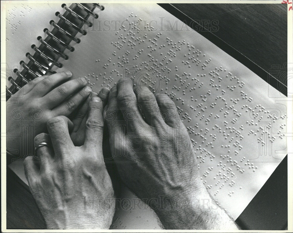 1984 Ted Lennox, Loren Milkola, braille-Historic Images