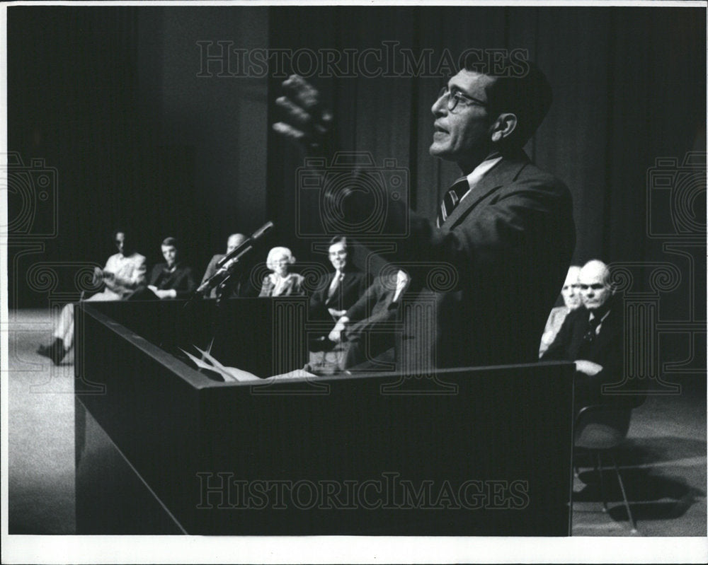 1982 David Adamany Wayne State president-Historic Images
