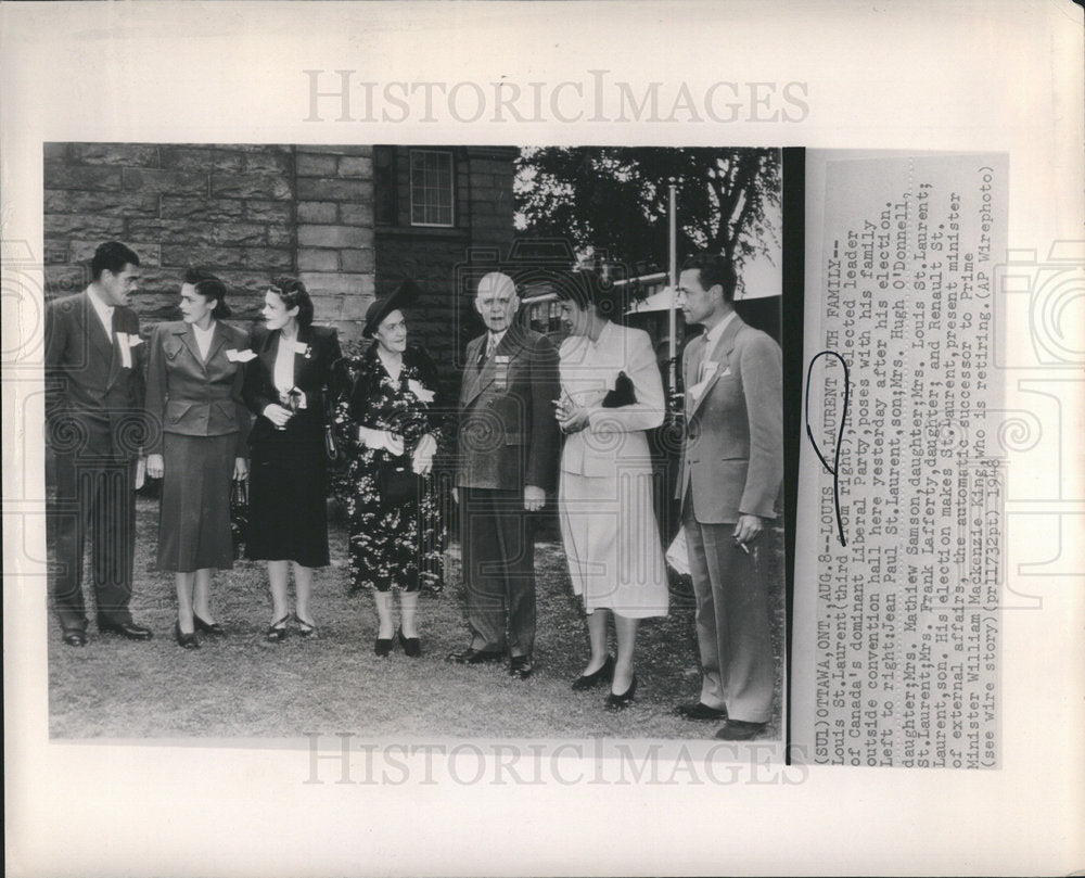 1948 Louis St. Lauren Prime Minister Canada-Historic Images