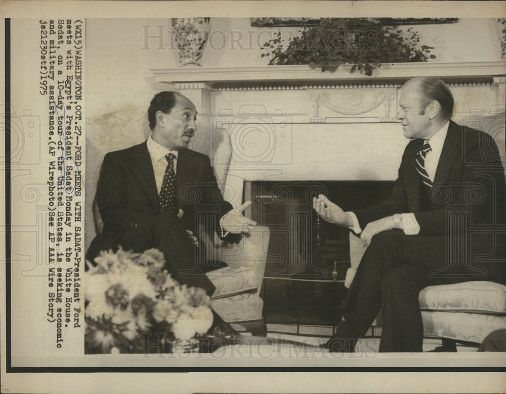 1975 President Gerald Ford Anwar Sadat-Historic Images