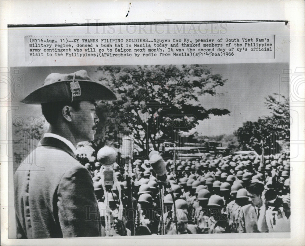 1966 Nquyen Cao Ky vietnam manila-Historic Images