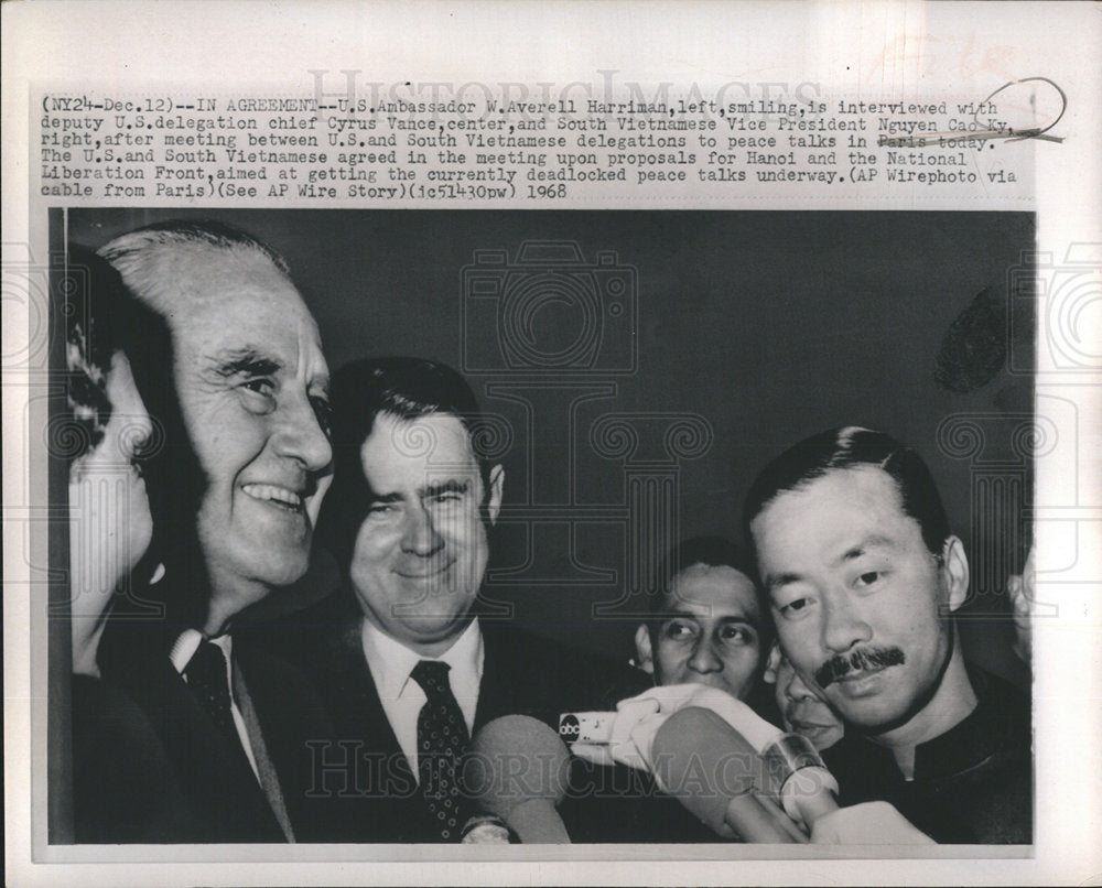 1968 W. Averell Harriman Cyrus Vance-Historic Images