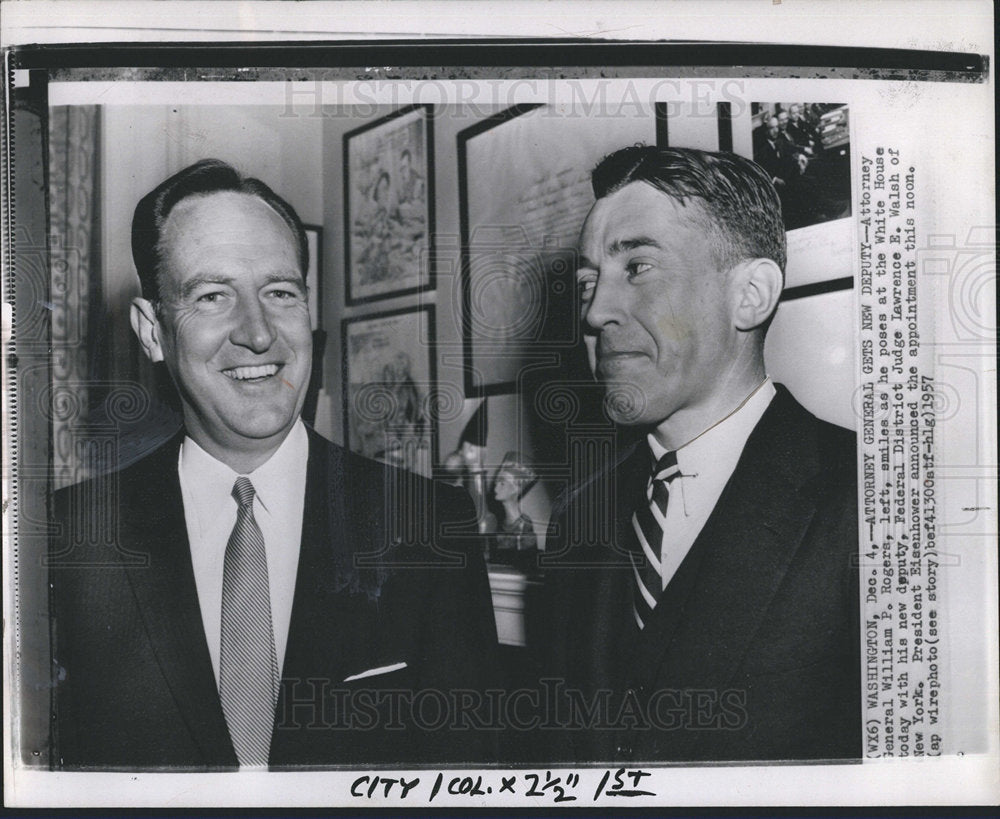 1957 William P. Rogers Lawrence E. Walsh-Historic Images