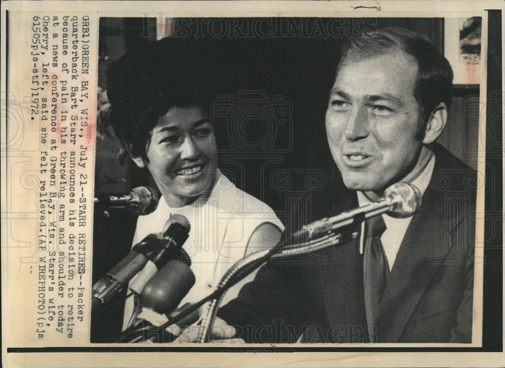 1972 Bart Starr Retire Green Bay-Historic Images