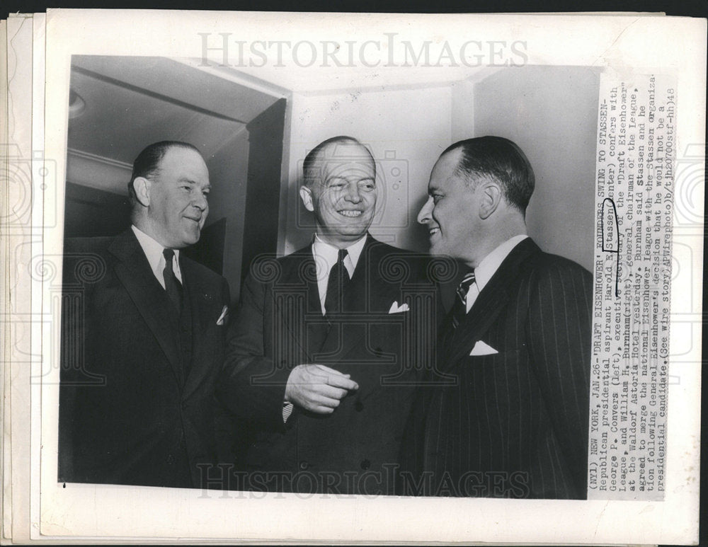 1948 Harold E Stassen, George P Convers-Historic Images