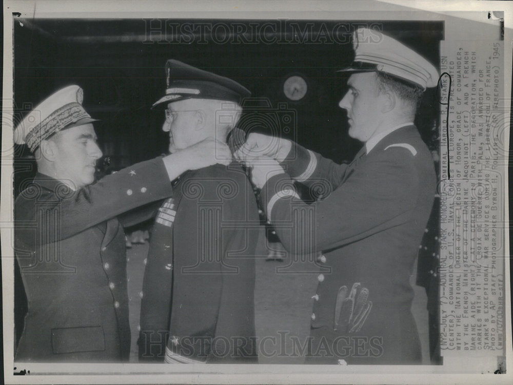 1945 Admiral Stark French ceremony award-Historic Images