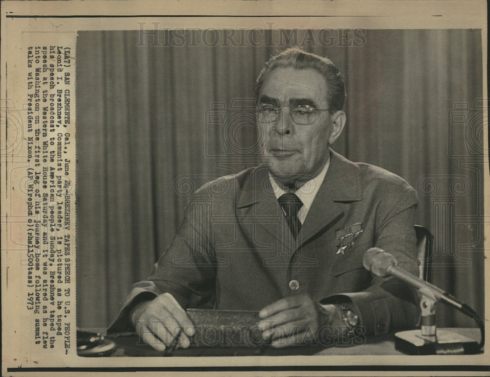 1973 Leonid I. Brezhnev Communist head USSR-Historic Images