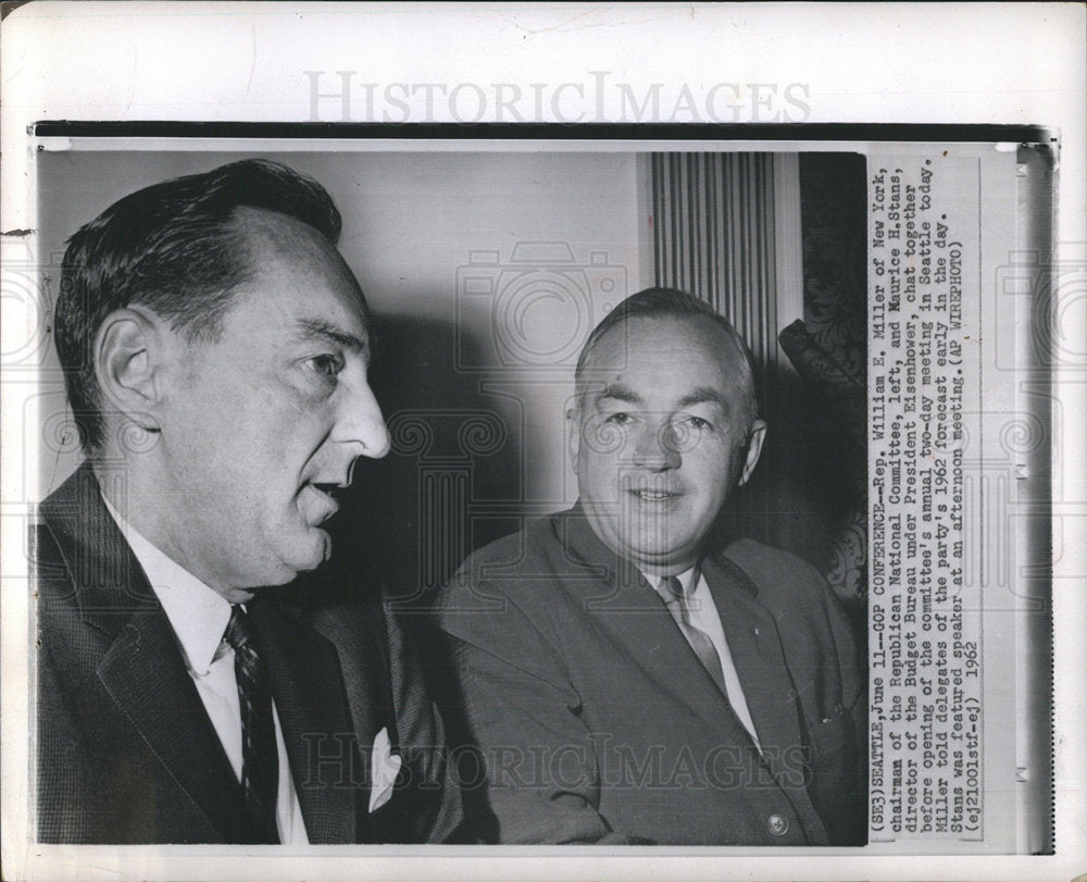 1962 William Miller Maurice Stans GOP-Historic Images