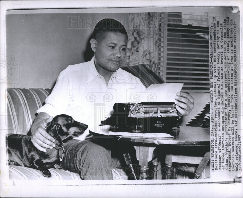 1957 William Worthy Baltimore Messy Afro-Historic Images