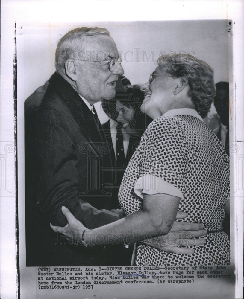 1957 John Foster Dulles Eleanor Secretary-Historic Images