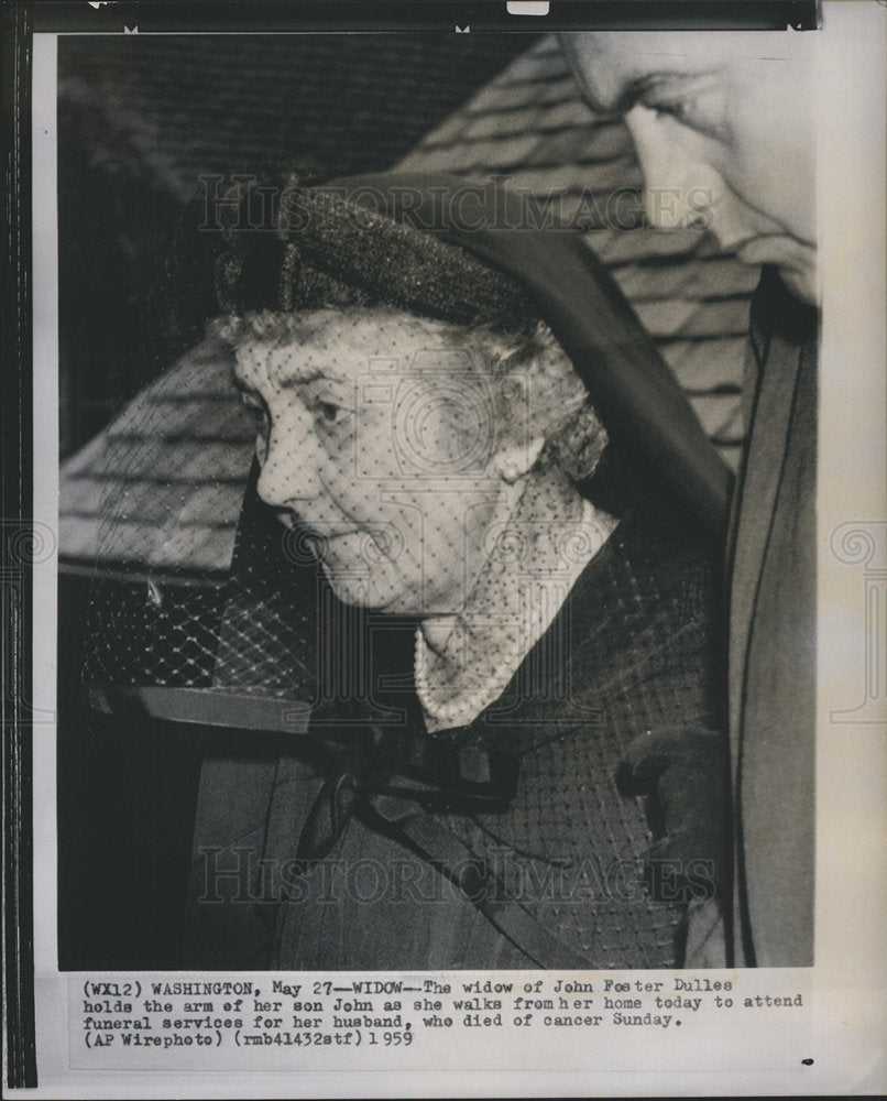 1959 John Foster Dulles Widow Funeral-Historic Images