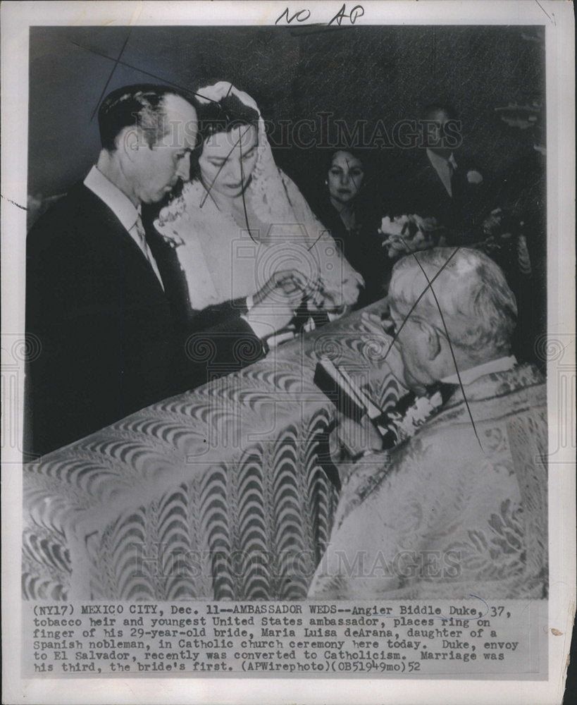 1952 Angier Biddle Duke Ambassador marriage-Historic Images