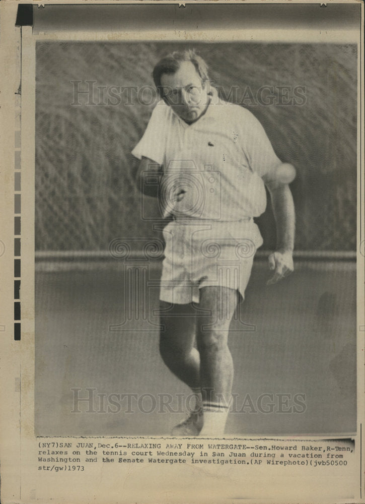 1973 Senator Howard Baker Tennis San Jaun-Historic Images