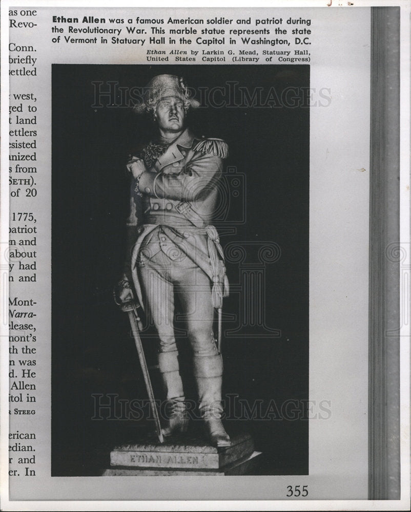 1976 ETHAN ALLEN statute Statuary Hall-Historic Images