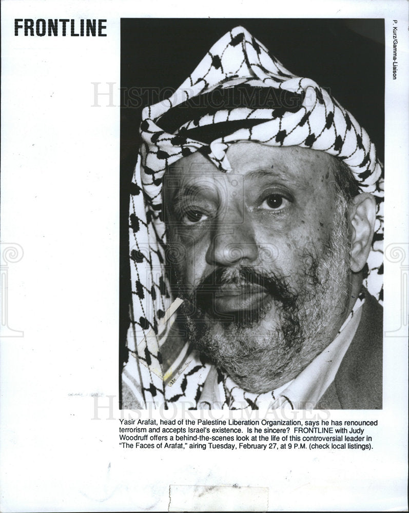 1990 Yasir Arafat Palestine Liberation-Historic Images