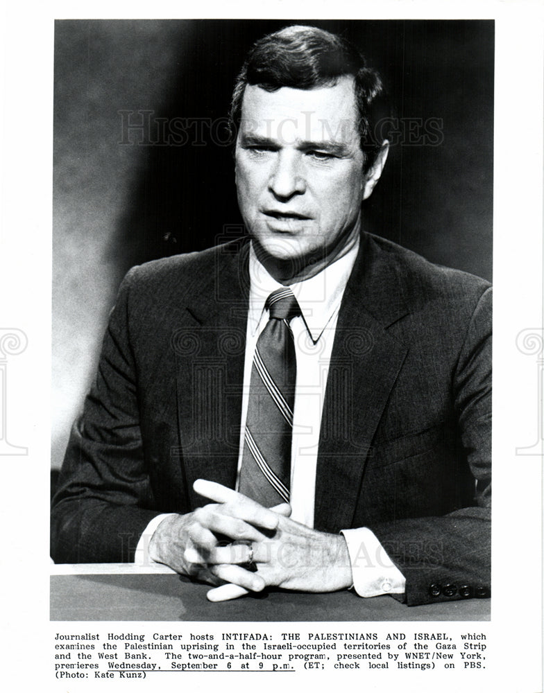 1989 Hodding Carter III Journalist Intifada-Historic Images