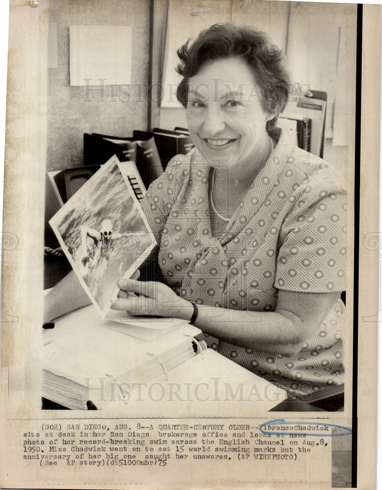 1975 Florence Chadwick Woman Swimmer-Historic Images