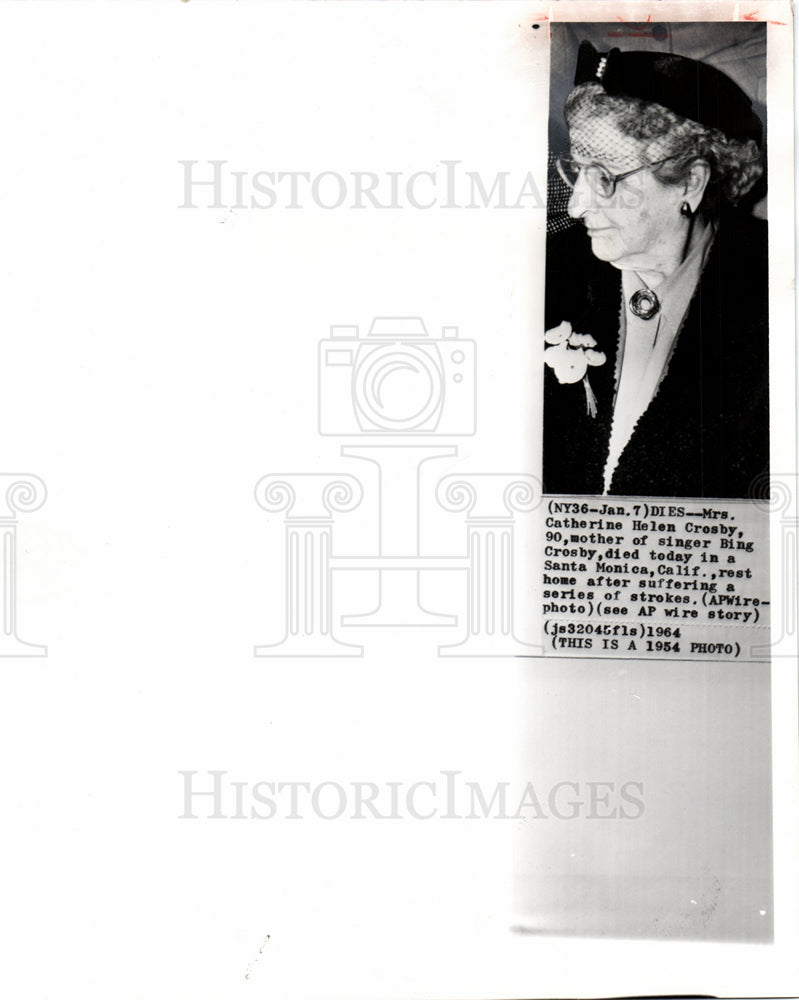 1964 MRS CATHERINE HELEN CROSBY-Historic Images