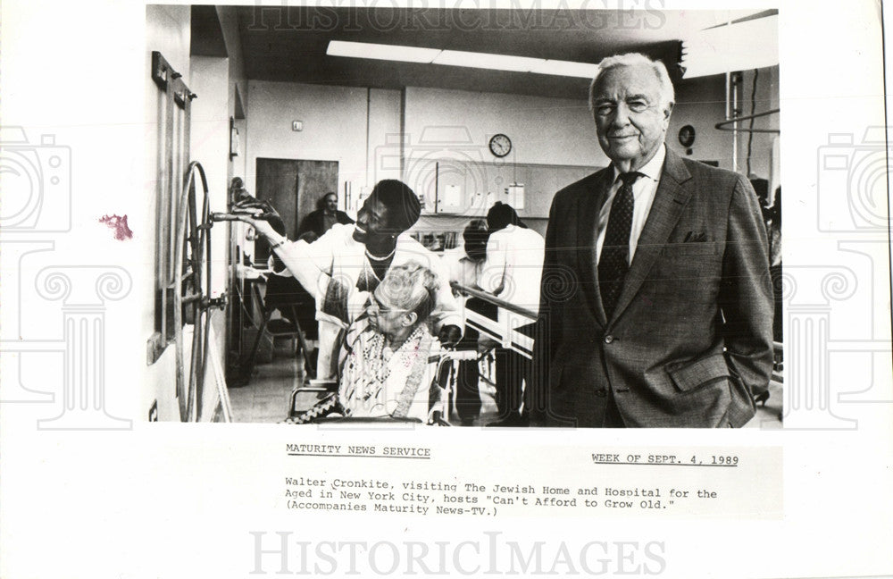 1990 Walter Cronkite News Anchor-Historic Images